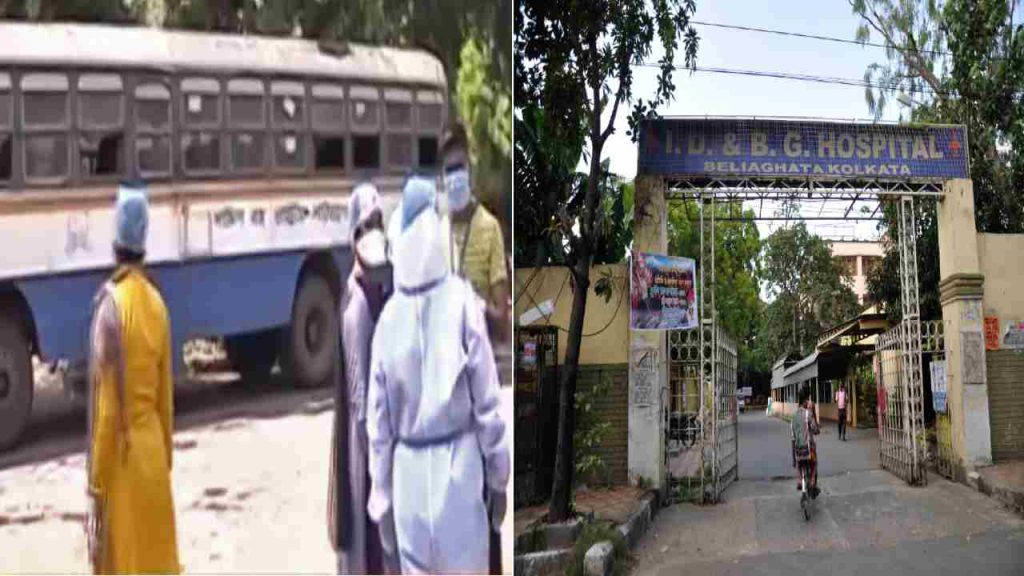 সারা রাস্তায় কাশতে কাশতে এলেন মহিলা : করোনা আশঙ্কায় বাসচালক নিয়ে গেলেন বেলেঘাটা আইডিতে