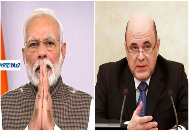 pm modi wishes russian pm mikhail mishustin for speedy recovery from corona virus