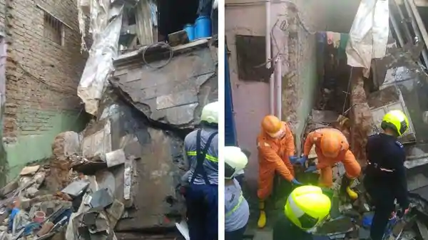 building wall collapsed