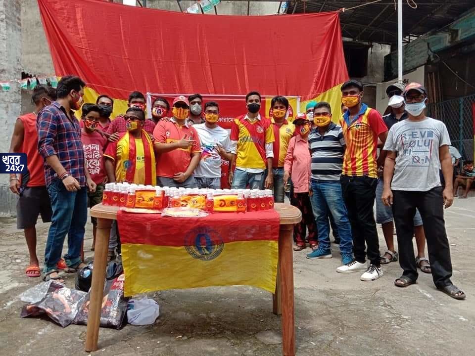 করোনার লড়াইয়ে আবারও এগিয়ে এল ইস্টবেঙ্গল সমর্থকরা
