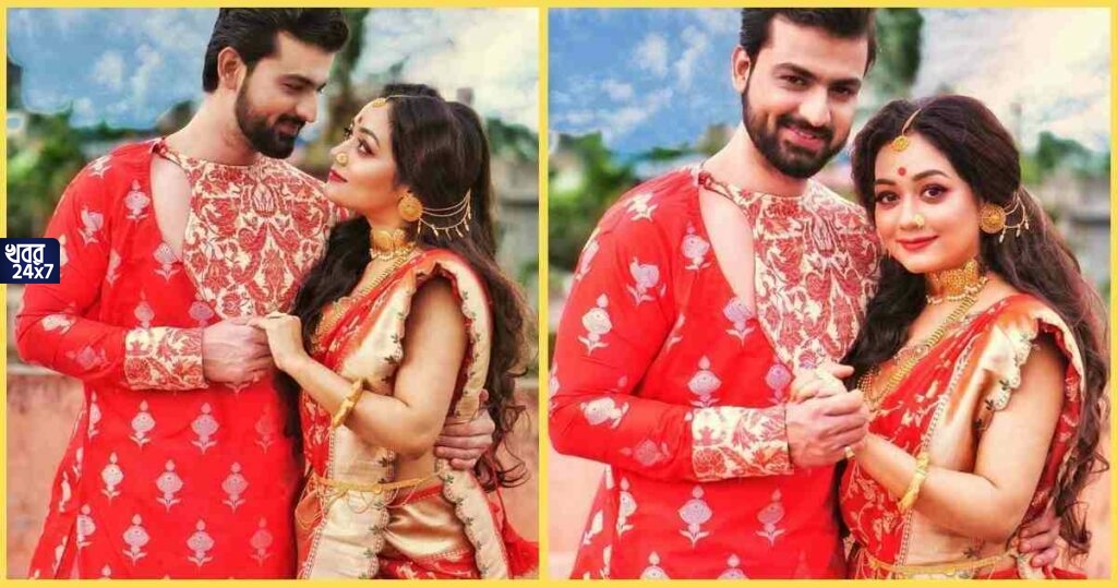 Rudrajit Pramita seen romancing in twinning red attire photo got viral
