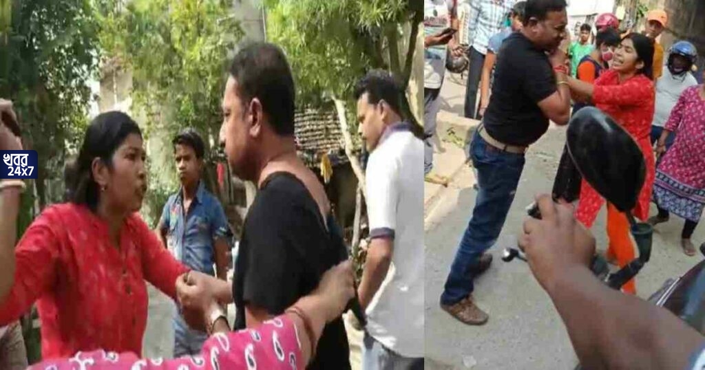 Video: মহিলাকে এসএমএসে কুপ্রস্তাবের অভিযোগ, তৃণমূল নেতাকে জুতোপেটা করলেন এলাকার মহিলারা! Video: মহিলাকে এসএমএসে কুপ্রস্তাবের অভিযোগ, তৃণমূল নেতাকে জুতোপেটা করলেন এলাকার মহিলারা!
