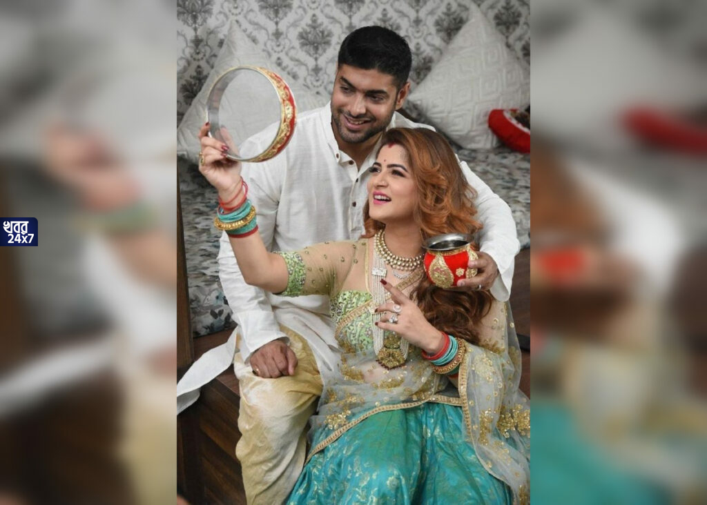 নেটে ভাইরাল শ্রাবন্তীর করভা চৌথের ছবি, স্বামীর সঙ্গে বিচ্ছেদ পর্বের আড়ালে অন্য খেলা চলছে না তো? srabanti and roshan