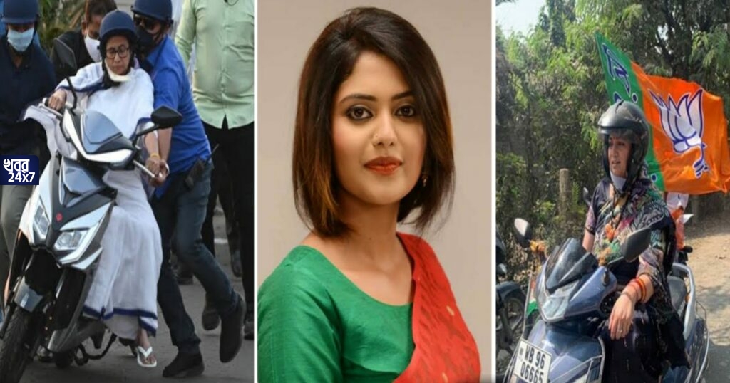 মমতাকে নকল করে ভোটের বাংলায় স্কুটিতে স‌ওয়ার স্মৃতি! টুইটারে ছবি পোস্ট করে কটাক্ষ সদ্য তৃণমূলী সায়নী'র