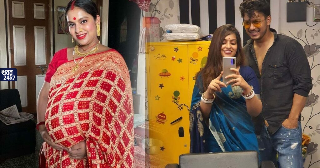 সদ্যই খেয়েছেন ন’মাসের সাধ, মেয়ের সঙ্গে ছবি শেয়ার করলেন মধুবনী