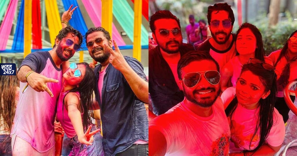 কর্ণ এবার দোল খেলছেন চুটিয়ে! কিন্তু রাধিকা না হলে এটা কে? দেখুন তো