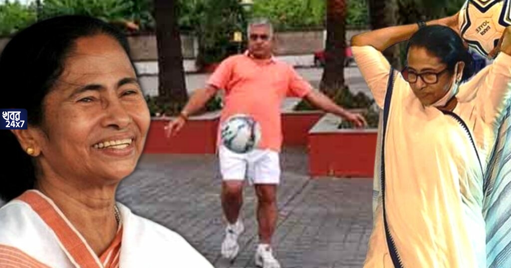 তৃণমূলের ‘খেলা হবে’ দিবসের সূচনা করলেন দিলীপ ঘোষ, ইকো পার্কে ফুটবল খেলায় মাতলেন বিজেপির রাজ্য সভাপতি তৃণমূলের ‘খেলা হবে’ দিবসের সূচনা করলেন দিলীপ ঘোষ, ইকো পার্কে ফুটবল খেলায় মাতলেন বিজেপির রাজ্য সভাপতি