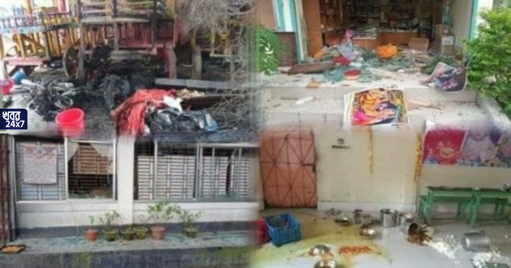 দশমীতেও বাংলাদেশের মন্দিরে হামলা, নোয়াখালীর ইসকন মন্দিরে ভাঙচুর, ভক্তদের মারধর দুষ্কৃতীদের দশমীতেও বাংলাদেশের মন্দিরে হামলা, নোয়াখালীর ইসকন মন্দিরে ভাঙচুর, ভক্তদের মারধর দুষ্কৃতীদের