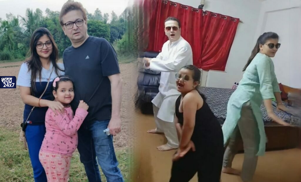মেয়ের আবদার পারলেন না ফেলতে, মিষ্টি মেয়ে আর্যার শেখানো নাচে রিল ভিডিও বানিয়ে সোশ্যাল মিডিয়ায় ঝড় তুললেন ভরত-জয়শ্রী