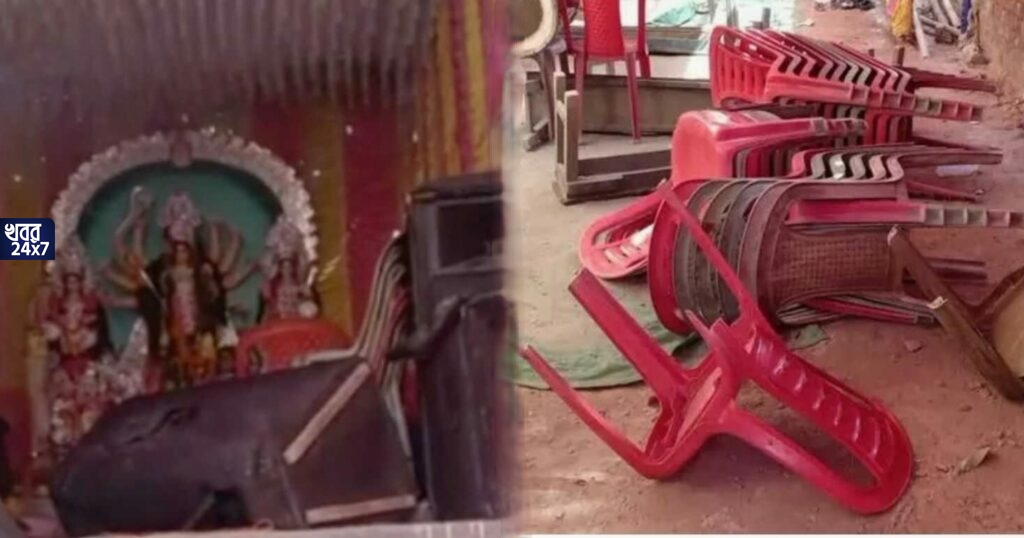 বাংলাদেশের পর এবার মালদা! দুর্গামণ্ডপে তাণ্ডব, ভাঙচুরের অভিযোগ এবার খোদ পুলিশের বিরুদ্ধেই