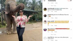 'দুটো হাতি এক ফ্রেমে', হাতির সঙ্গে ছবি পোস্ট করে তীব্র কটাক্ষের শিকার শ্রাবন্তী!