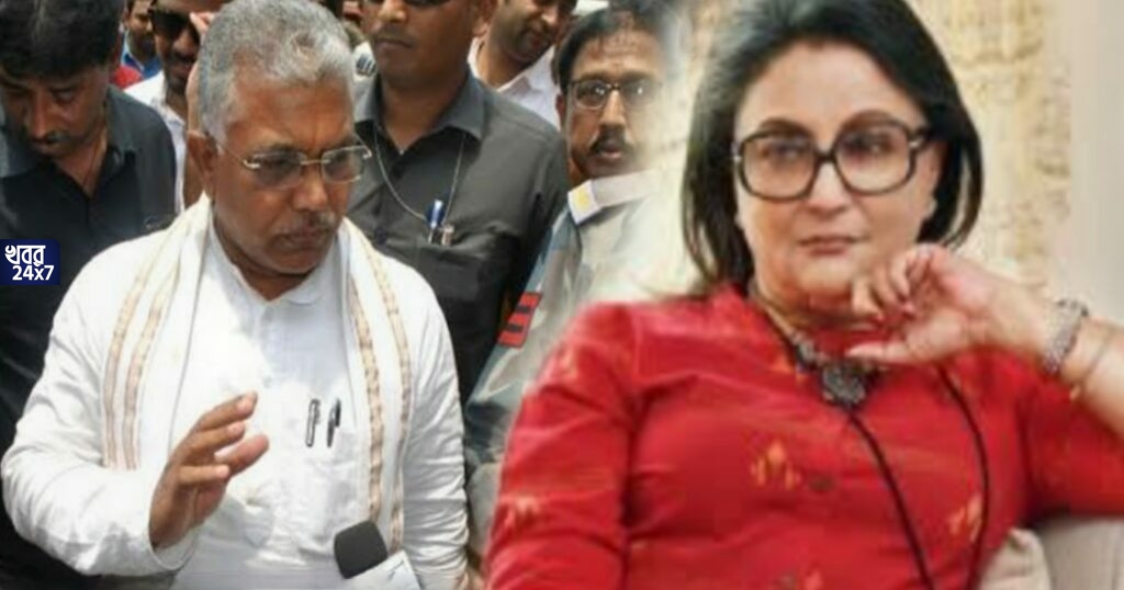 ‘ওরা চিরদিনই দেশদ্রোহী’, বিএসএফকে হত্যাকারী, ধ’র্ষ’ক বলে মন্তব্য করায় অপর্ণা সেনকে আক্রমণ দিলীপ ঘোষের
