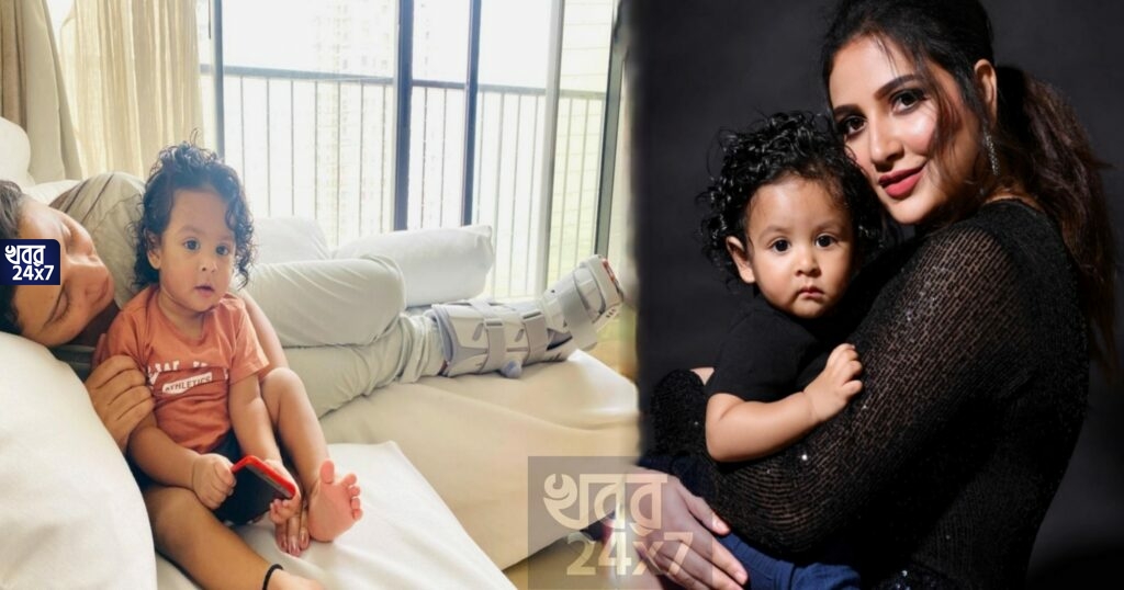মায়ের পা ভেঙেছে, তাই নাওয়া খাওয়া ভুলে মা'কে দেখতে ব্যস্ত একরত্তি ইউভান! জানালেন রাজ নিজেই