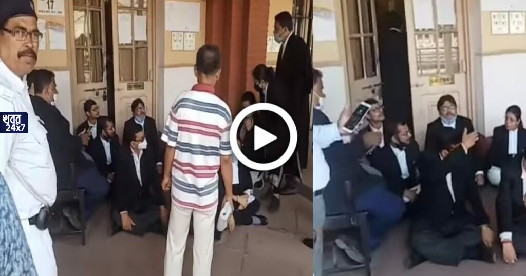 হাইকোর্টেও দৌরাত্ম্য তৃণমূলপন্থী আইনজীবীদের, এসএসসি নিয়োগ দুর্নীতি মামলার তদন্ত সিবিআইয়ের হাতে দেওয়ায় কোর্টরুমের সামনে অবস্থান বিক্ষোভ, ঢুকতে বাধা আইনজীবীদের