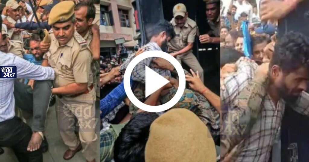 উদয়পুর হত্যাকাণ্ডের খুনিদের আদালত চত্বরে নিয়ে যেতেই ক্ষোভে বেধড়ক মারধর আমজনতার, ছিঁড়ে দিল জামা, ভাইরাল ভিডিও