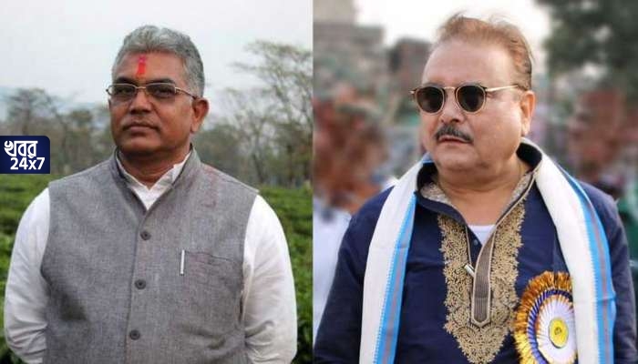 ‘এখনও অনেক তাল রয়েছে গাছে, বিজেপির পিঠে পড়বে’, সৌগত রায়ের পাশে দাঁড়িয়ে দিলীপ ঘোষকে হুমকি মদনের ‘এখনও অনেক তাল রয়েছে গাছে, বিজেপির পিঠে পড়বে’, সৌগত রায়ের পাশে দাঁড়িয়ে দিলীপ ঘোষকে হুমকি মদনের