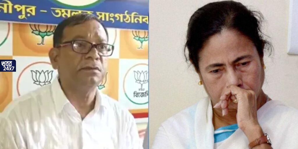 ‘গালে থাপ্পড় মেরে গঙ্গায় ফেলে দেব’, সুকান্তর সামনেই মুখ্যমন্ত্রীকে ‘অপমানজনক’ মন্তব্য বিজেপি নেতার ‘গালে থাপ্পড় মেরে গঙ্গায় ফেলে দেব’, সুকান্তর সামনেই মুখ্যমন্ত্রীকে ‘অপমানজনক’ মন্তব্য বিজেপি নেতার