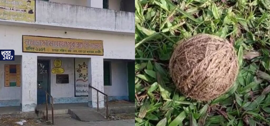 ভয়ঙ্কর! স্কুলের মাঠে থেকে উদ্ধার তাজা বোমা, চরম শোরগোল ব্যান্ডেলে, পঞ্চায়েত নির্বাচনের আগে আতঙ্ক সৃষ্টির চেষ্টা? ভয়ঙ্কর! স্কুলের মাঠে থেকে উদ্ধার তাজা বোমা, চরম শোরগোল ব্যান্ডেলে, পঞ্চায়েত নির্বাচনের আগে আতঙ্ক সৃষ্টির চেষ্টা?