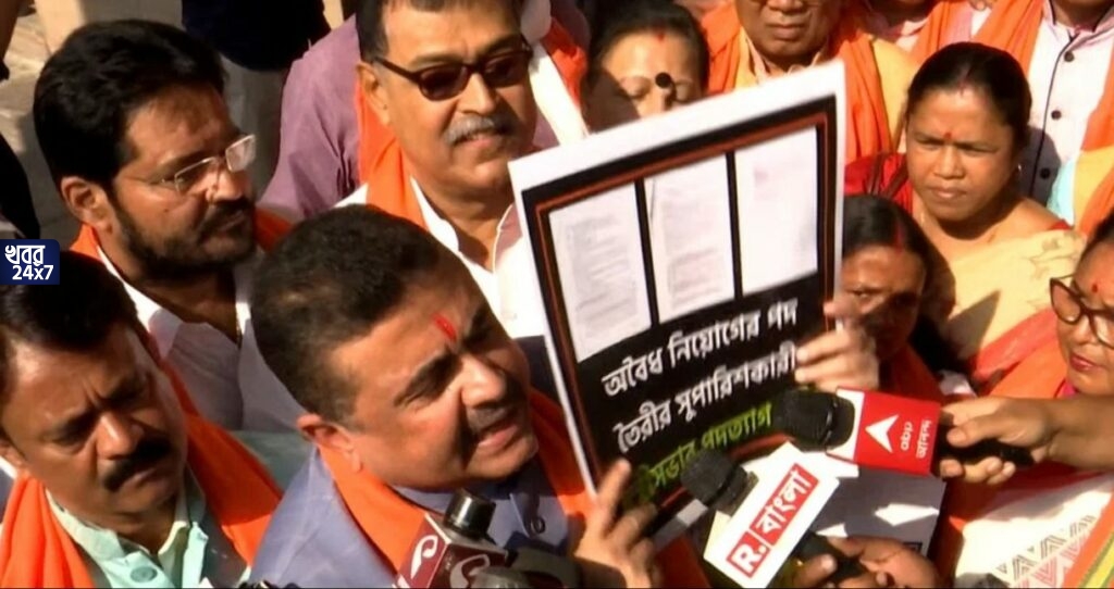 অযোগ্যদের চাকরি দেওয়ার সুপারিশ, ‘গোটা মন্ত্রিসভার গ্রেফতার চাই’, দাবী শুভেন্দুর, নিয়োগ দুর্নীতি কাণ্ডের জেরে উত্তাল বিধানসভা