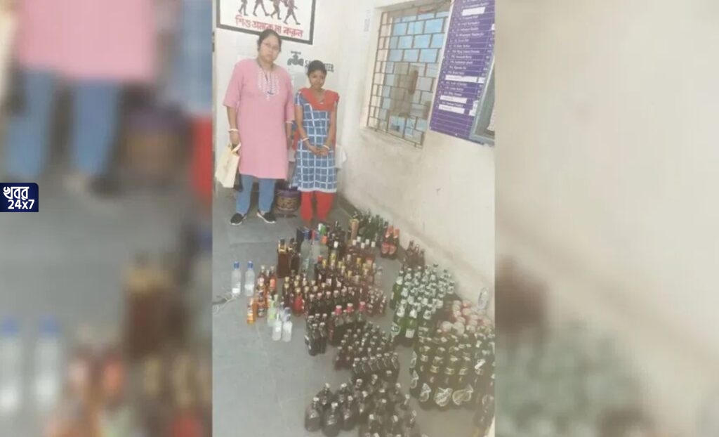বোঝো কাণ্ড! মুদির দোকানের আড়ালেই রমরমিয়ে চলছিল বেআইনি ম’দের কারবার, গ্রেফতার গৃহবধূ, উদ্ধার লক্ষাধিক টাকার বিদেশি ম’দ