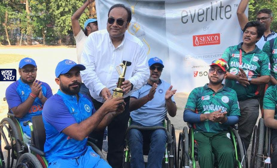 লক্ষ্য ভারতীয় হুইলচেয়ার ক্রিকেটকে উন্নত করা, ইন্ডিয়ান হুইলচেয়ার ক্রিকেট টিমের ক্যাপ্টেনকে শঙ্কর সেন মেমোরিয়াল ট্রফি দিয়ে সংবর্ধনা সেনকো গোল্ডের লক্ষ্য ভারতীয় হুইলচেয়ার ক্রিকেটকে উন্নত করা, ইন্ডিয়ান হুইলচেয়ার ক্রিকেট টিমের ক্যাপ্টেনকে শঙ্কর সেন মেমোরিয়াল ট্রফি দিয়ে সংবর্ধনা সেনকো গোল্ডের