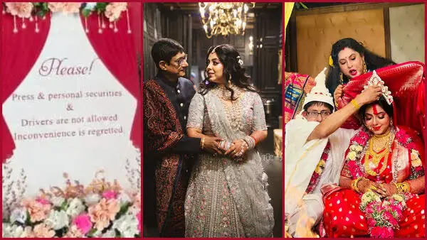 'বডিগার্ড, ড্রাইভার, মিডিয়ার প্রবেশ নিষেধ', বোর্ড জ্বলজ্বল করছে কাঞ্চন-শ্রীময়ীর রিসেপশনে, তীব্র নিন্দার মুখে নতুন দম্পতি