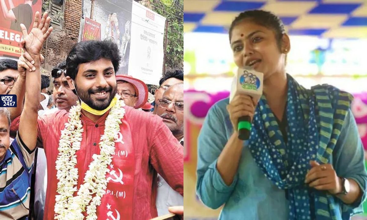 Srijan Bhattacharya attacked Saayoni Ghosh, Srijan Bhattacharya, Saayoni Ghosh, Jadavpur, vote campaign, attack, 2024 Lok Sabha Election,