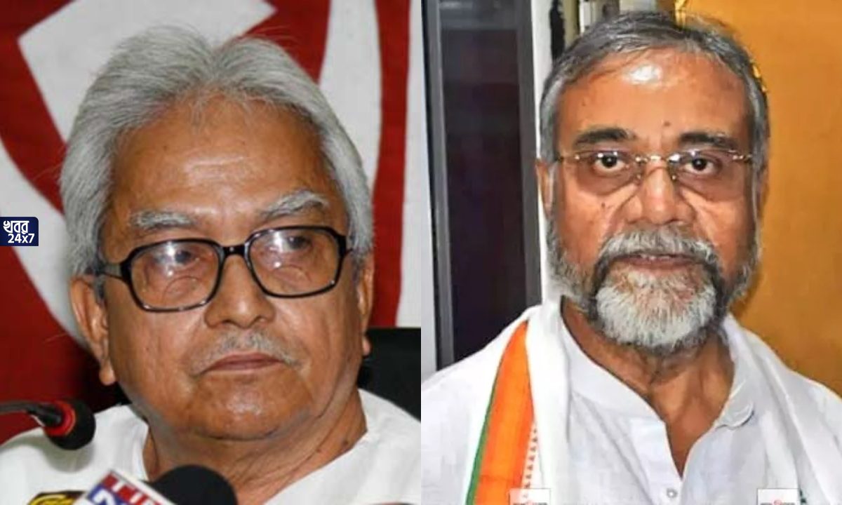 Tapas Roy met Biman Basu, BJP Candidate, Tapas Roy, CPM leader, Biman Basu, meet, Alimuddin Street, politics, lok sa