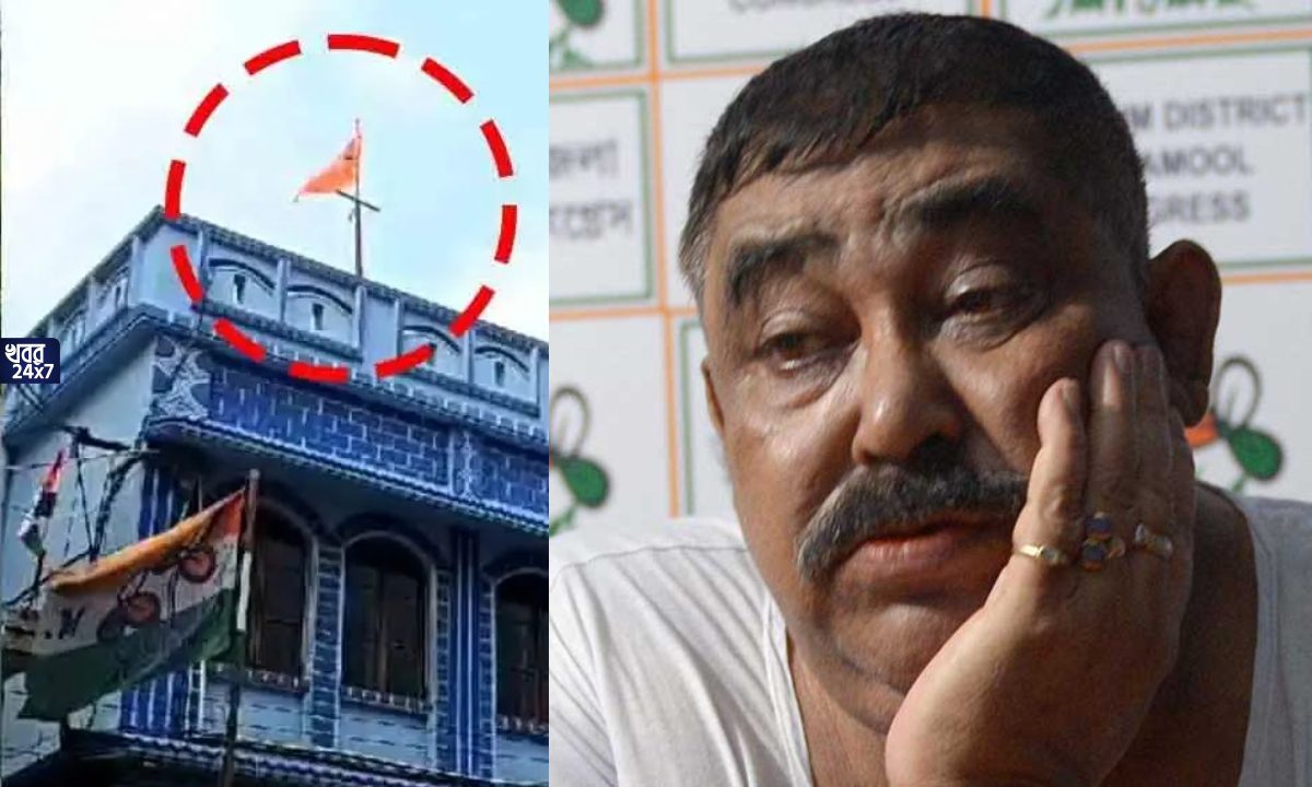 Jai Shree Ram flag at Anubrata Mandal house