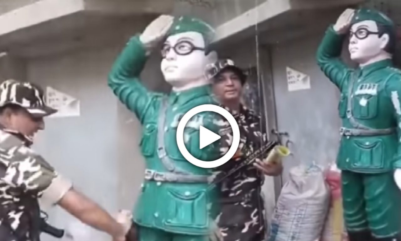 Central army, loksabha election, netaji idol, লোকসভা নির্বাচন, কেন্দ্রীয় বাহিনী, নেতাজির মূর্তি, জওয়ান
