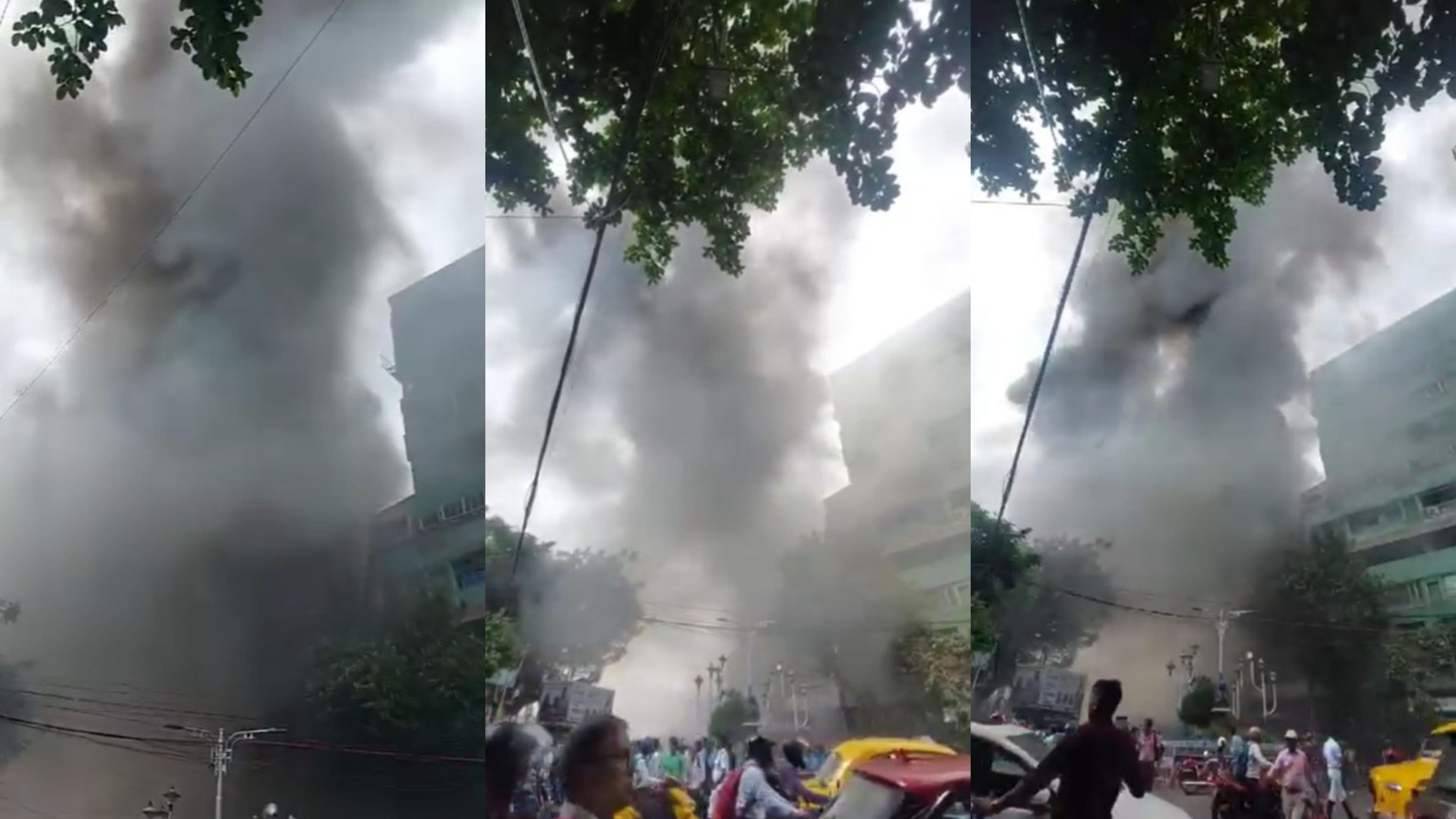 Fire at Park Street, massive fire, Park Street, building, fire brigade, police