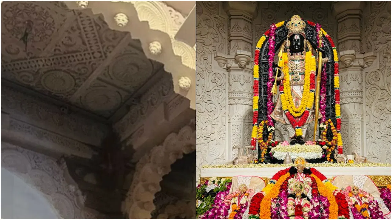 Roof of Ayodhya Ram Mandir leaked in rain, Ayodhya Ram Mandir, roof, leaked, rain, Ram Lalla, chief priest,