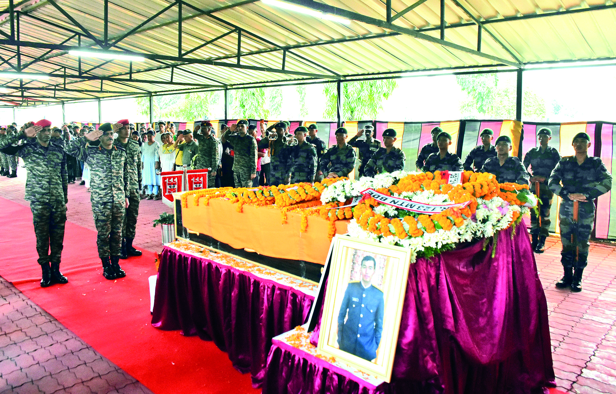 Body of Martyr Major Brijesh Thapa Returned in Darjeeling, Major Brijesh Thapa, Martyr, Jammu and Kashmir, terrorist attack, body, Darjeeling