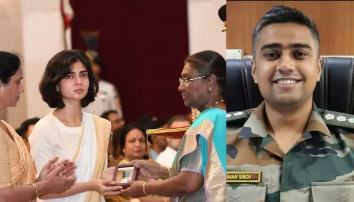 ছেলের মরণোত্তর সম্মান নিয়ে বাপের বাড়ি চলে গিয়েছে পুত্রবধূ, ‘মেডেলটা একবার ছুঁয়েও দেখতে পারলাম না’, আক্ষেপ শহিদ অংশুমানের বাবার Martyr Captain Anshuman Singh Parents Claimed Daughter in Law took the Award, Captain Anshuman Singh, Martyr, wife, family, Kirti Chakra, complained