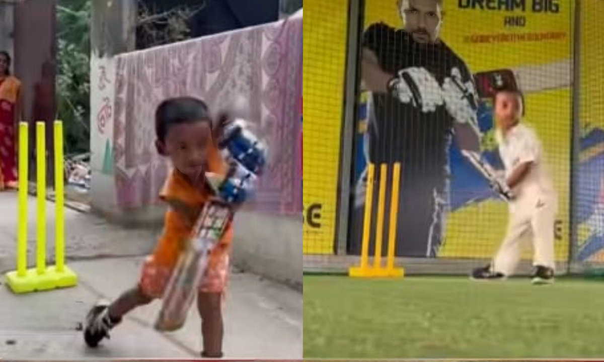 Child interested in cricket