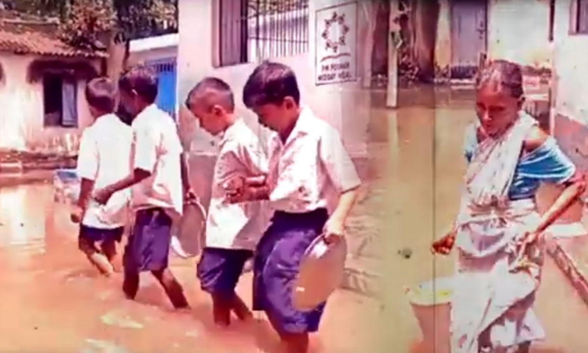 School is Submerged in Dirty Water