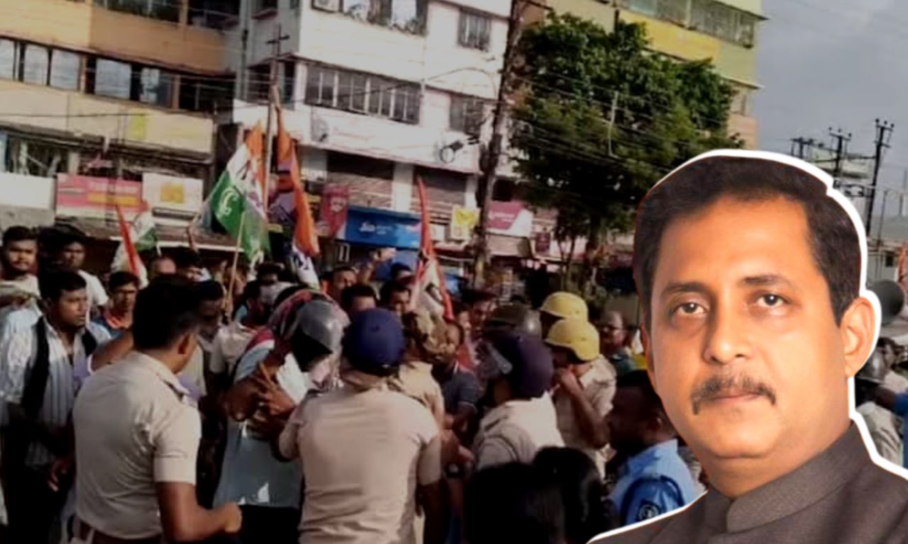 Sajal Ghosh, police, detained, BJP Strike, Bandh, TMC