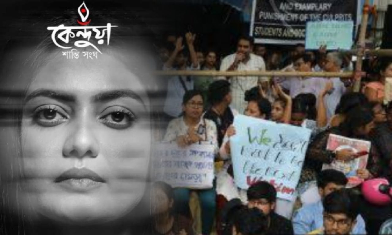 Saayoni Ghosh, Durga Puja, face, Jadavpur, Durga Puja Committee, R G Kar Case, protest