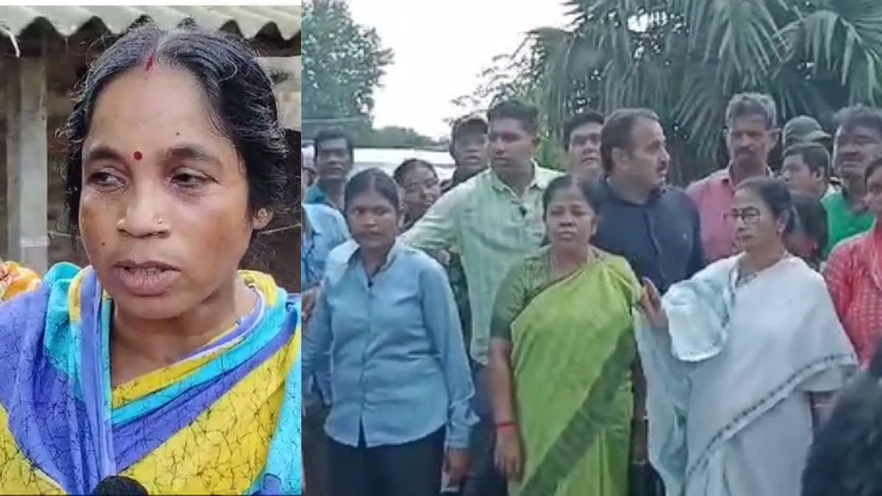 ‬ ‪‎Mamata Banerjee, flood situation, local people, anger, no help,