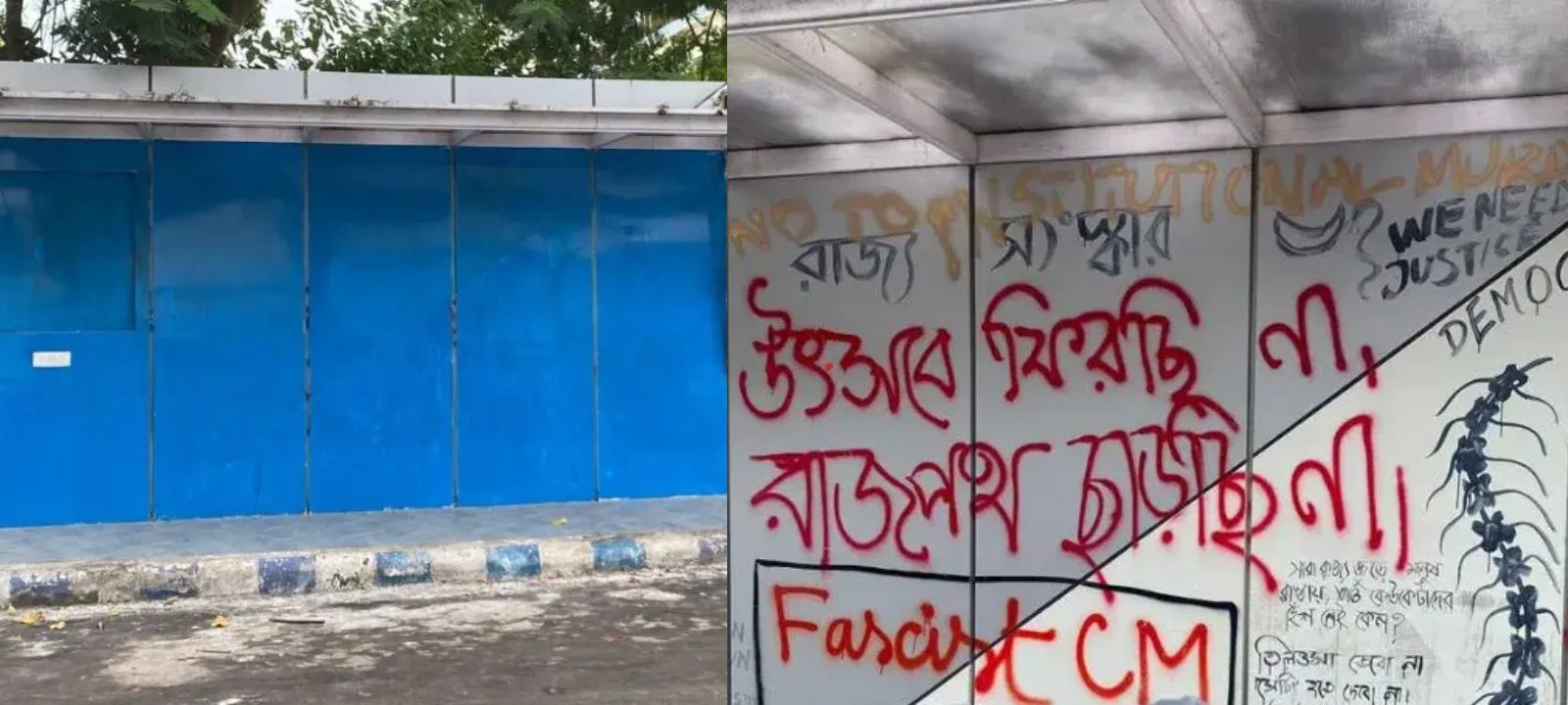 Junior Doctors, justice slogan, walss Swasthya Bahwan, site, removed