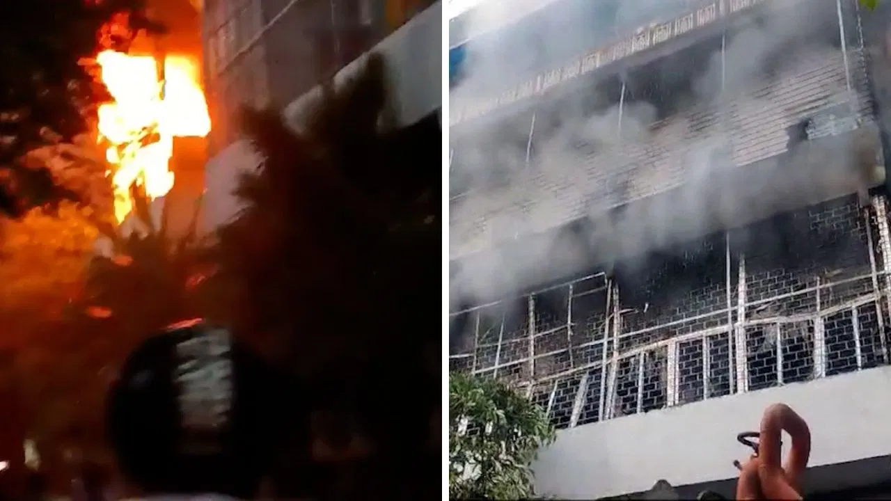massive fire, ESI Hospital, fire brigade, fire control, Sujit Basu, patient, died, breathing problem