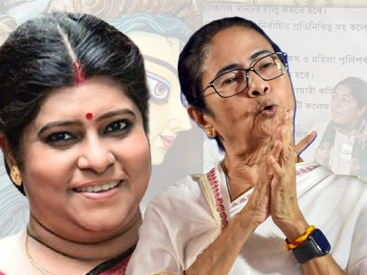 Manasi Sinha, ‬ ‪‎Mamata Banerjee, Durga Puja carnival, R G Kar Case, attacked