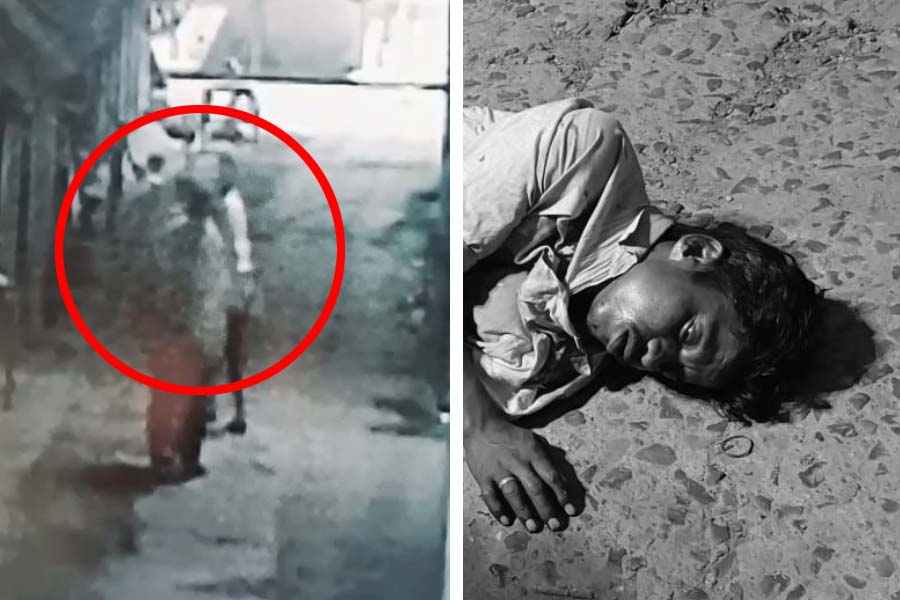 woman, killed, man, open road, knife, police, detained, Bhadreshwar,