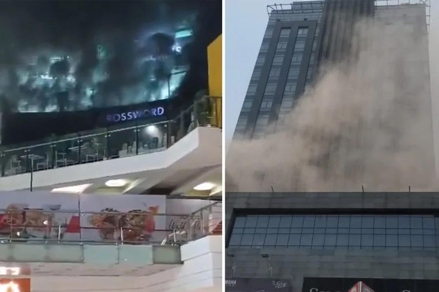 massive fire, fire broke out, Acropolis Mall, vacate, fire brigade, Kolkata