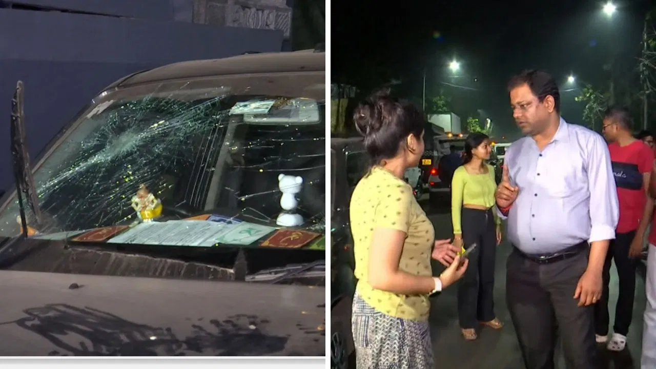 R G Kar Protesters, car, attacked, glass broke, complaints, Kolkata