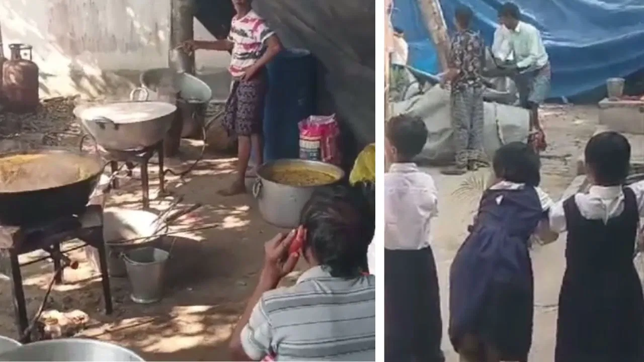 funeral ceremony, school premises, cooking, class, Head Teacher,