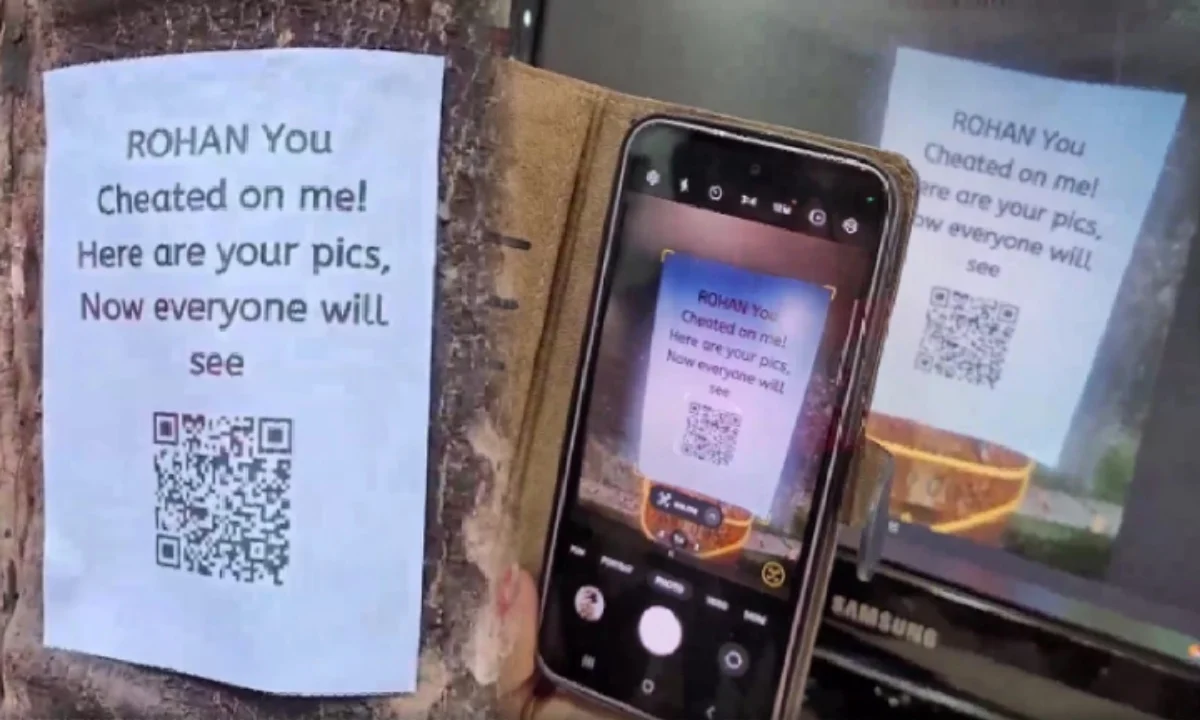 Business trick revealed QR code leads to a flower shop website