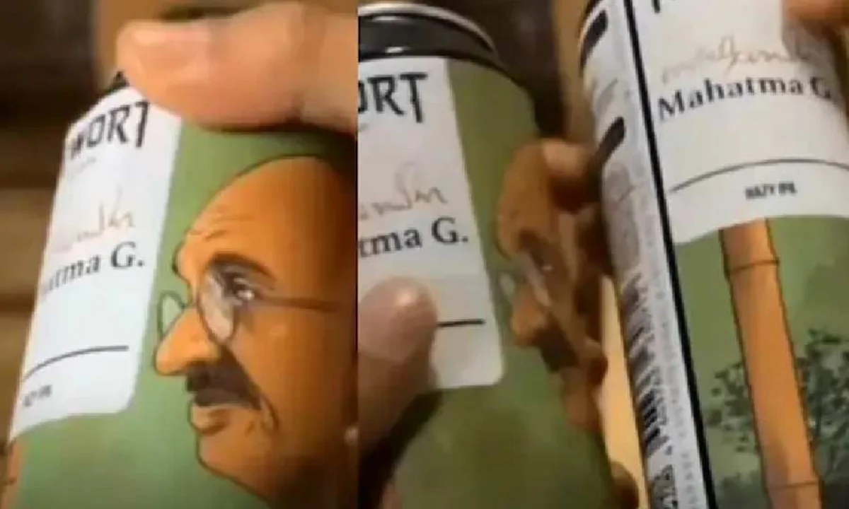 Gandhi's photo on liquor bottle sparks controversy in India and Russia