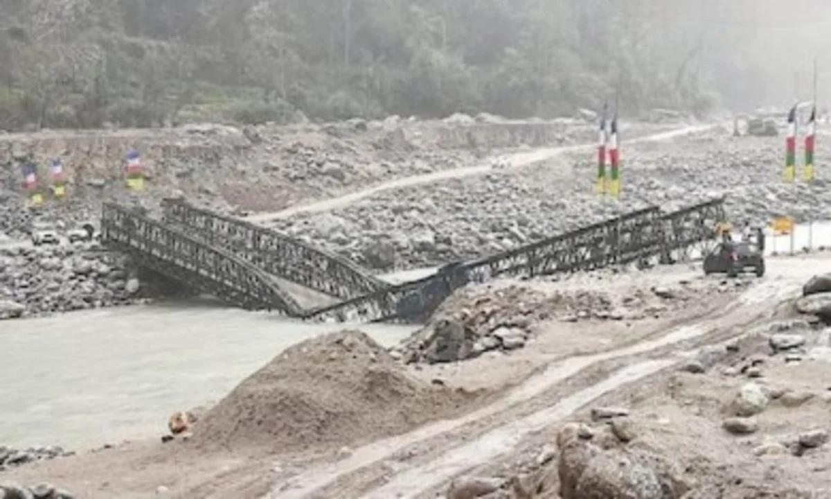 নর্থ সিকিম, বেইলি ব্রিজ, Bailey Bridge collapsed, North Sikkim