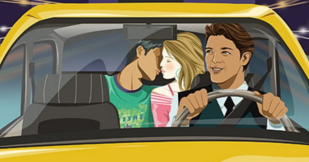 Kissing cab, prank, april fool, এপ্রিল ফুল